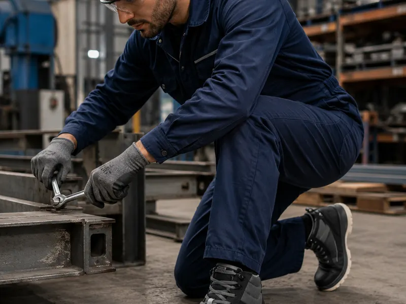 Operario con uniforme de trabajo azul Diforza