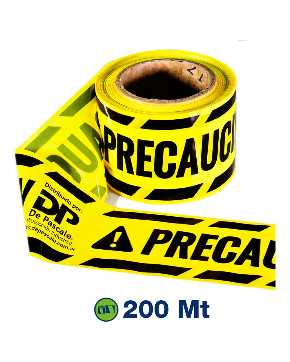 Cinta de precaución amarilla y negra 200 m De Pascale