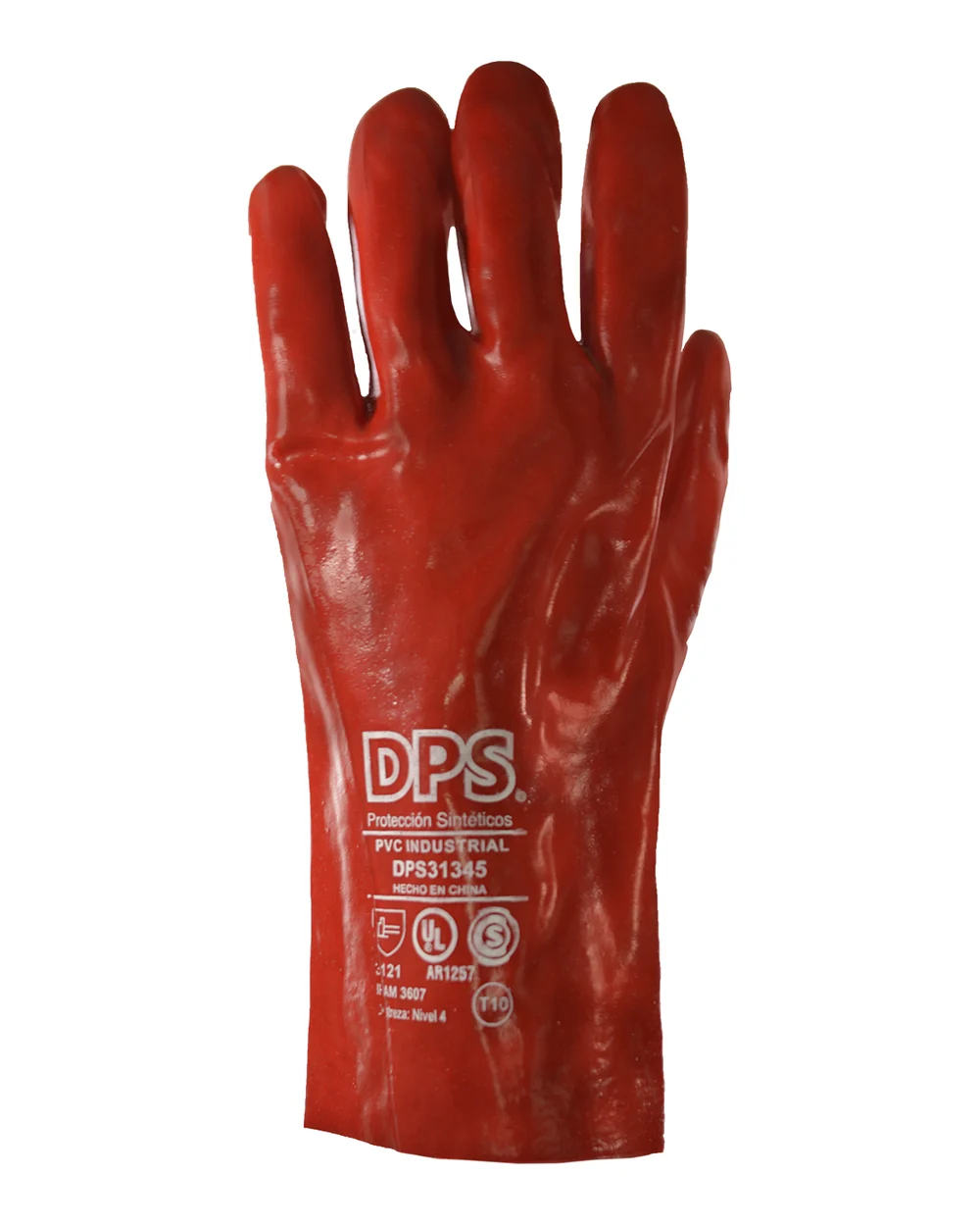 Guante de PVC rojo 30 cm De Pascale