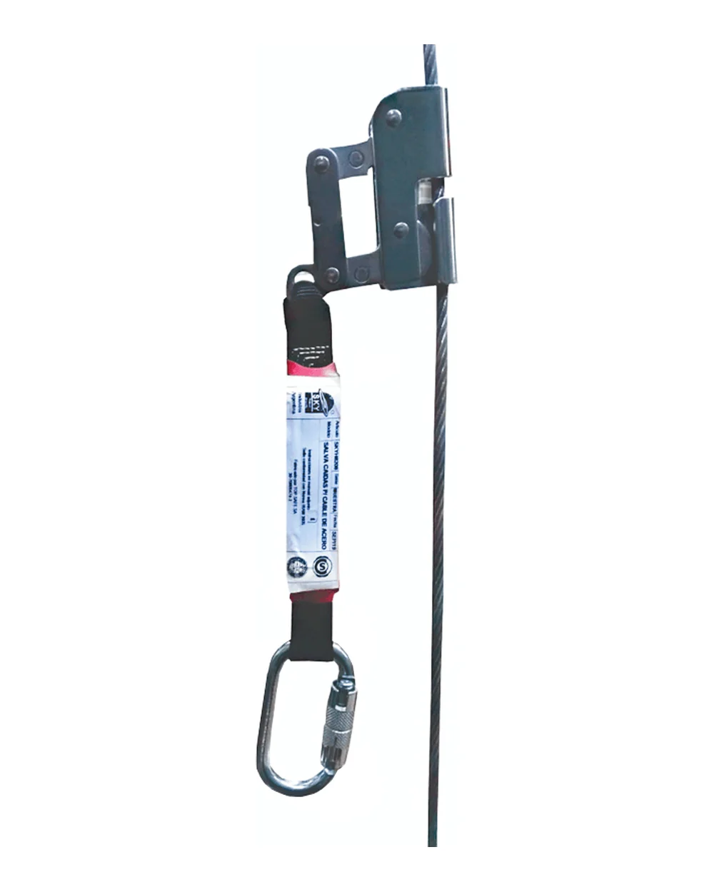 Salvacaídas para cable de acero de 8 mm SKY H8208 con amortiguador